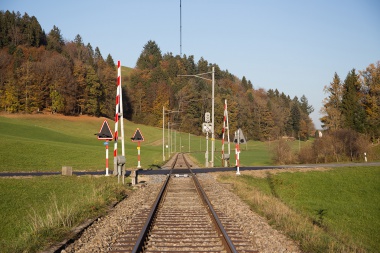 Bahnübergangsanlage Hulligen im Bahnhof Dürrenroth. Foto: Julian Brückel