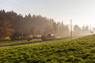 Die Aem 940 von SBB Infra besuchte zwecks Akustikmessungen die ETB. Foto: Julian Brückel