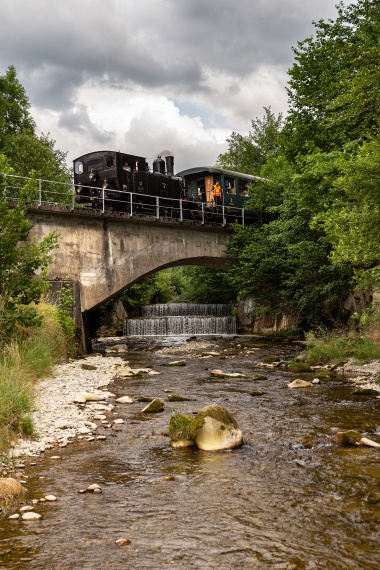 Ed 3/4 51 des VHE am 13.07.19 auf der Brücke über die Grüene kurz nach Wasen als Extrazug für eine geschlossene Gesellschaft. Foto: Julian Brückel