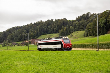 SBB Diagnosefahrzeug zwischen Oberei und Wasen i.E. Foto: Julian Brückel / 25.09.19