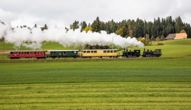 Ed 3/3 3 (GTB) und Ed 3/4 51 (BSB) des DBB bei Griesbach. Foto: Georg Trüb