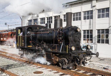 Ed 3/4 11 (LHB) des VHE beim Depot Huttwil. Foto: Georg Trüb