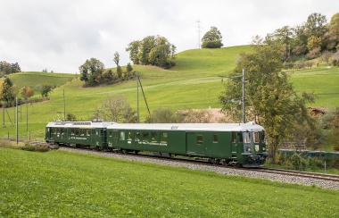 Der Thurgauer Pfleil des VHMThB auf Herbstfahrt bei Dürrenroth. Foto: Georg Trüb